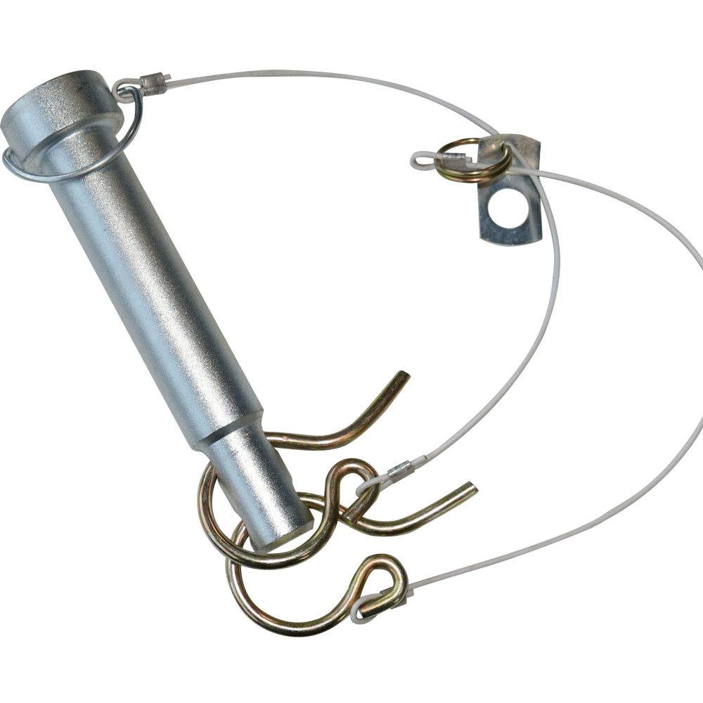 Spare Tow Pin with wires & safety clips