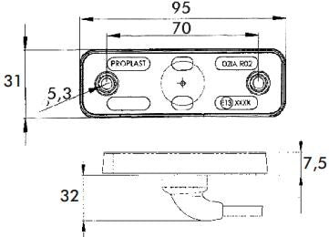Flatpoint I Amber LED Side Marker Light Aspock 21-2201-024 Brian James