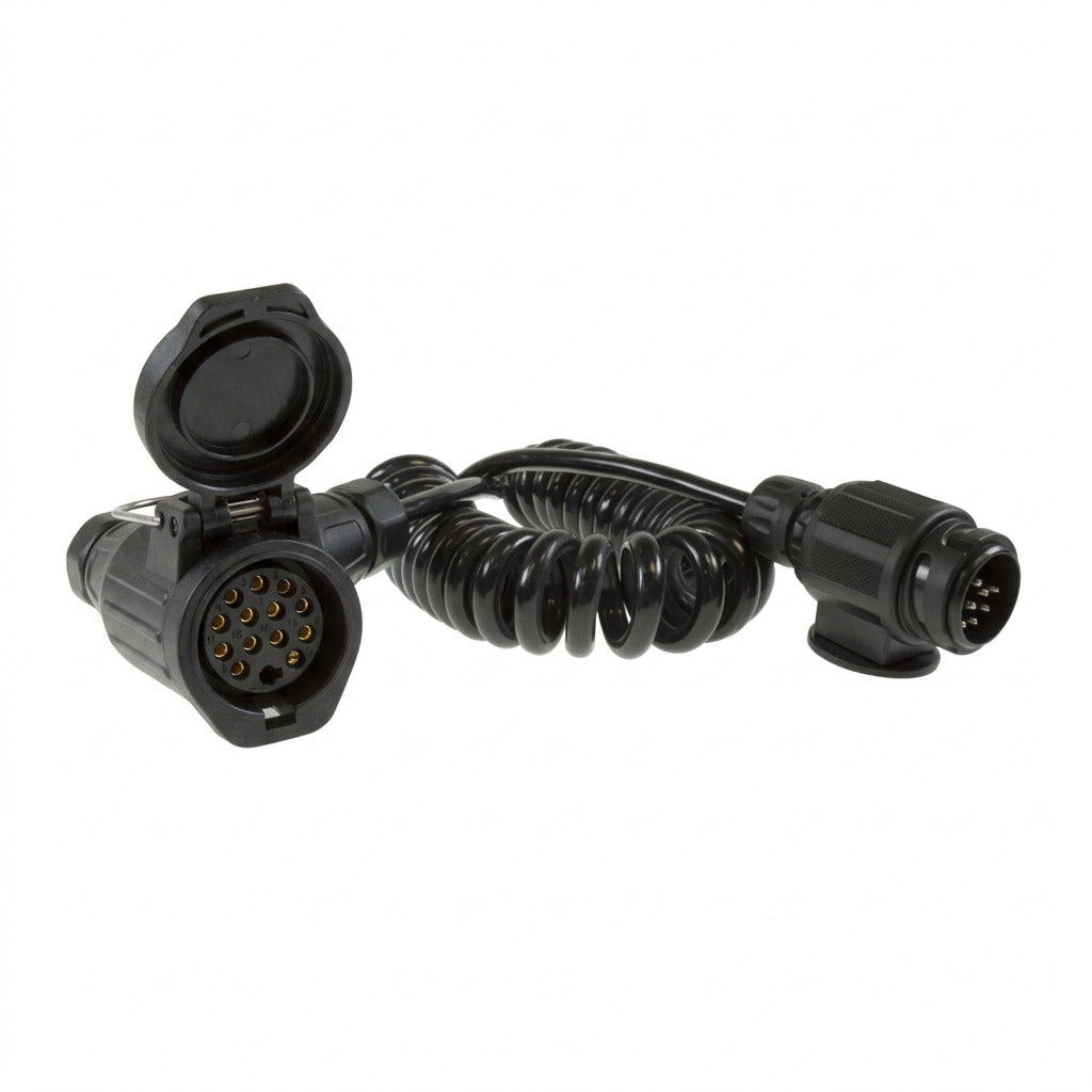 MP5896 8 Pin 2.5m Curly Extension Lead With 8 Pin Plug & 8 Pin Flying Socket