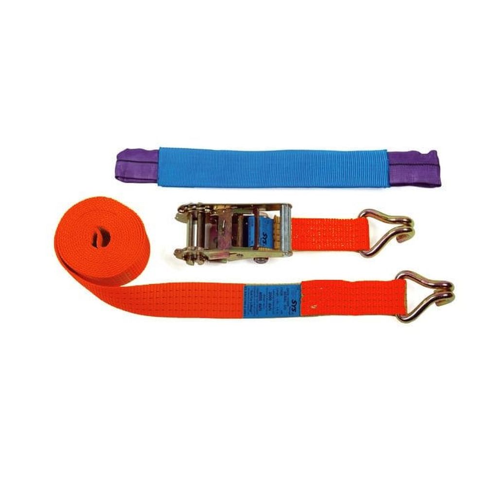 Claw Hook Car Transporter Straps Set of 4 with Chokers