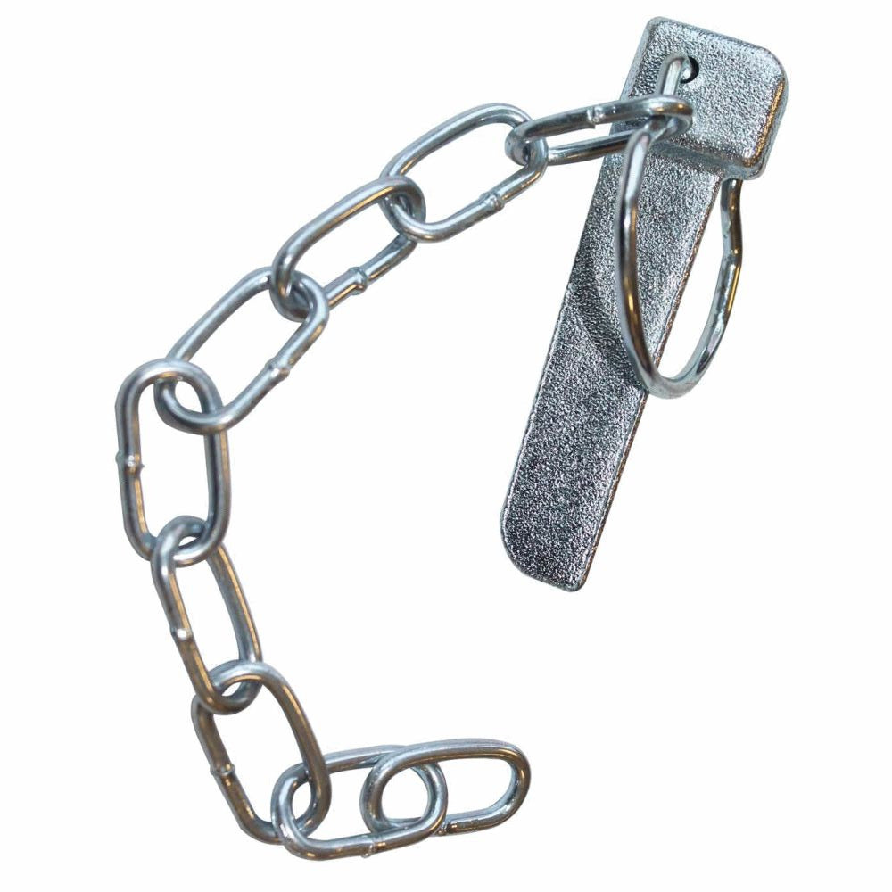 drop lock pin and securing chain for trailer sides