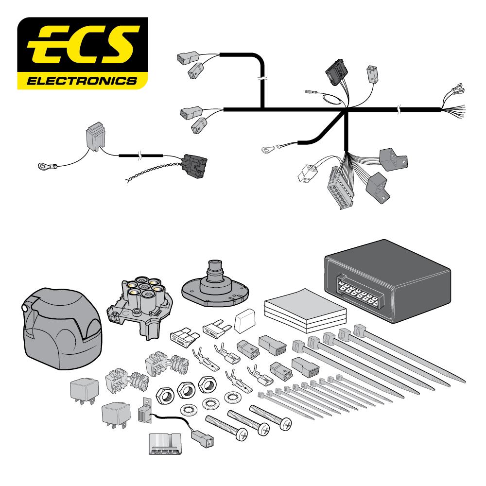 AF01407U Tow Bar Wiring Kit Alfa Romeo Giulia 7 Pin
