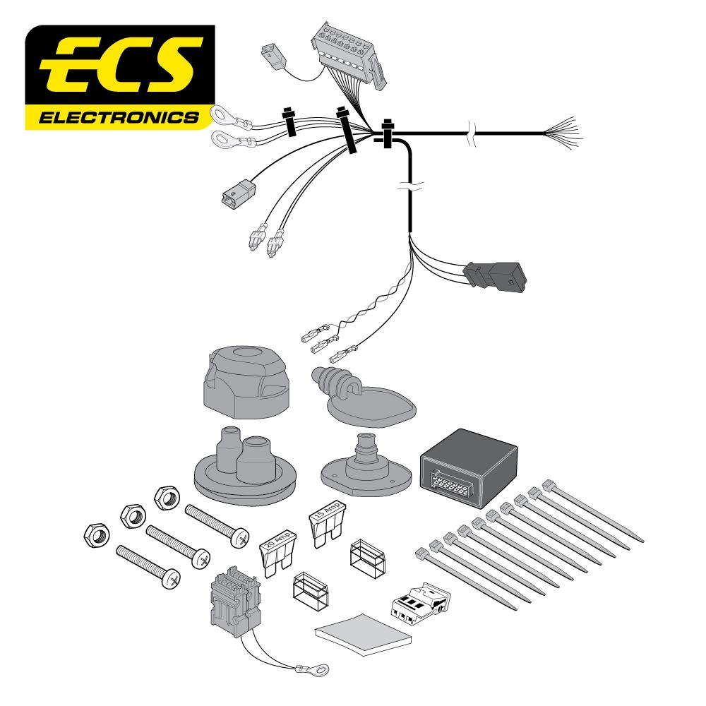 Towbar Wiring Kit AU030D1U AUDI A6 Saloon 05/2004 - 04/2011 13 Pin