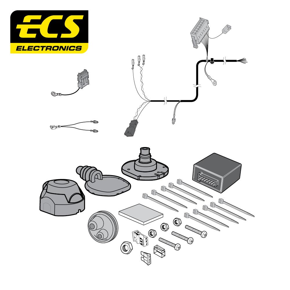 Towbar Wiring Kit AU037B1U AUDI A3 Cabriolet 04/2008 - 01/2013 7 Pin