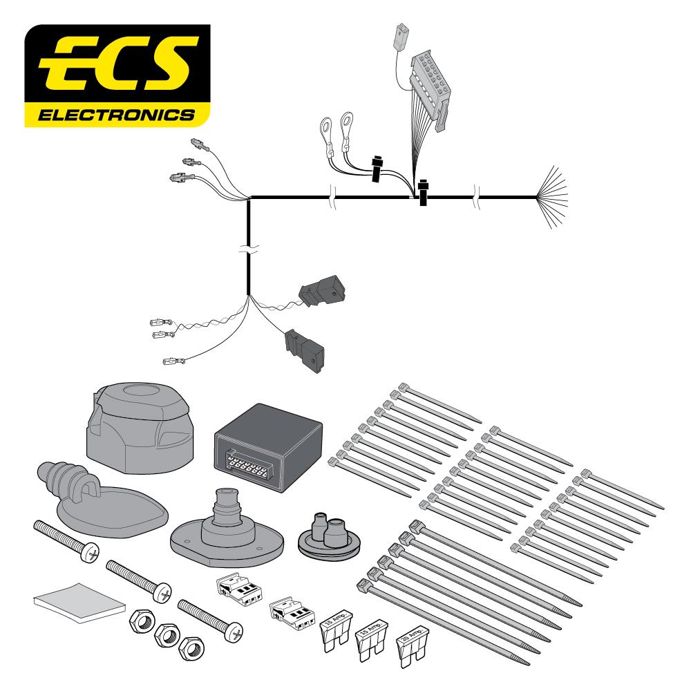 Towbar Wiring Kit AU063D1U AUDI Q3 SUV 10/2011 - 11/2018 13 Pin
