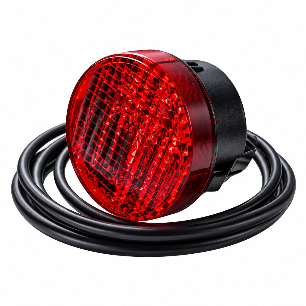 Trailer Rear Light Aspock Roundpoint II LED Fog Lamp - 37-7600-707 fitted to Brian James Car Transporters