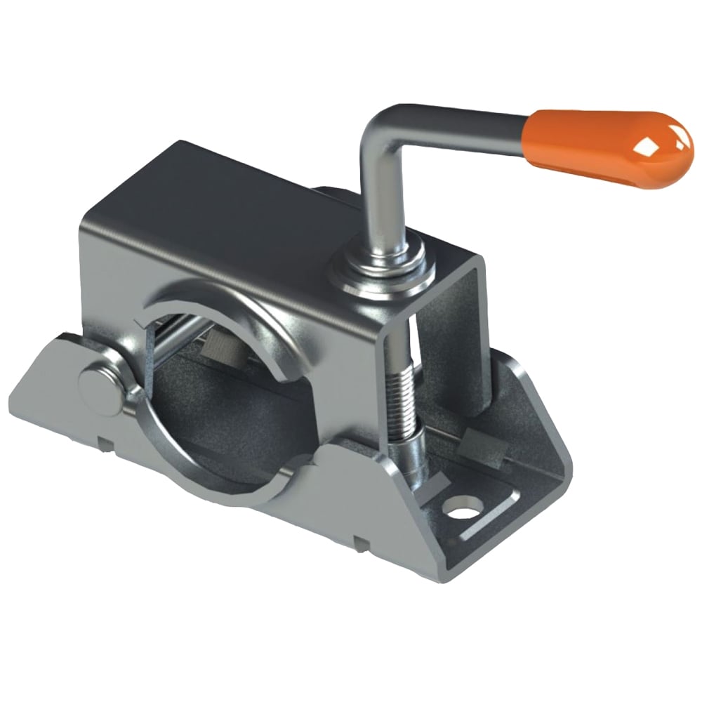 Kartt Orange 48mm Bolt On Steel Clamp for Trailer Jockey Wheel / Prop Stand