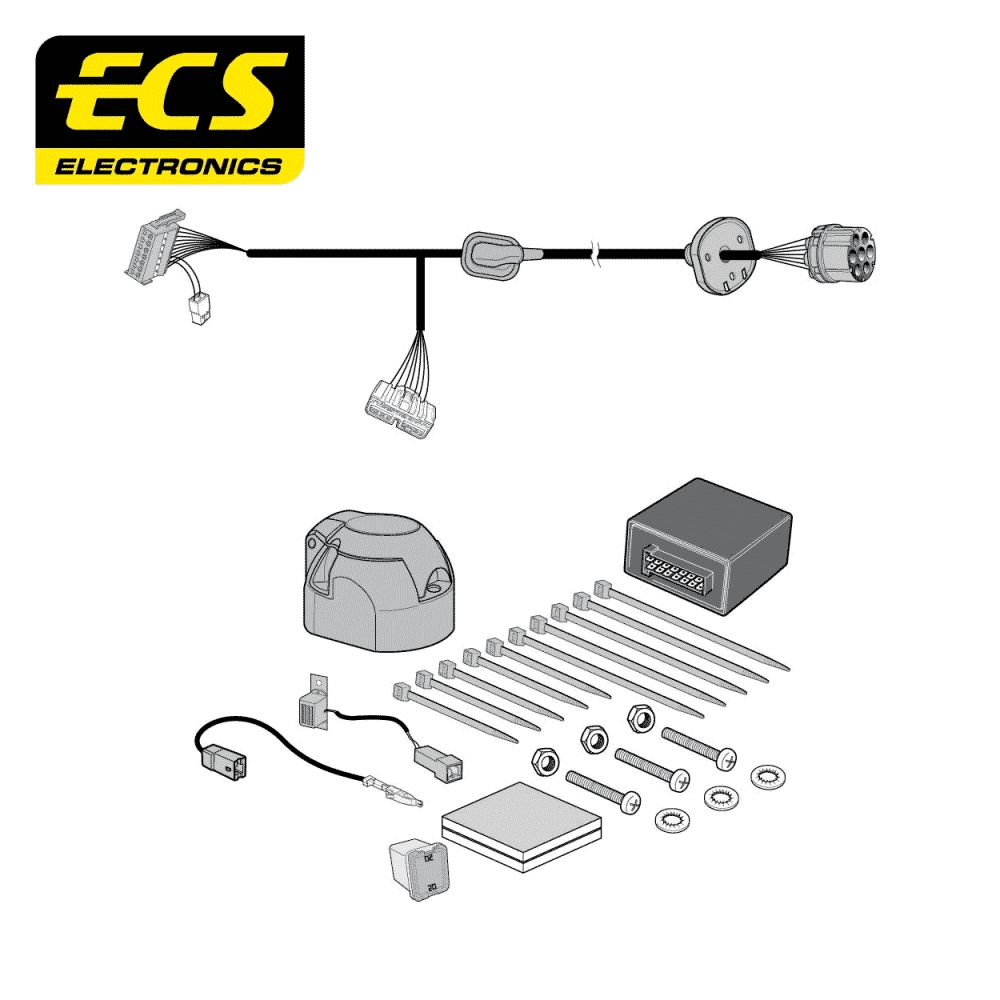 Tow Bar Wiring Kit 7 Pin LANDROVER Discovery 5 March 2021 - LR02707U