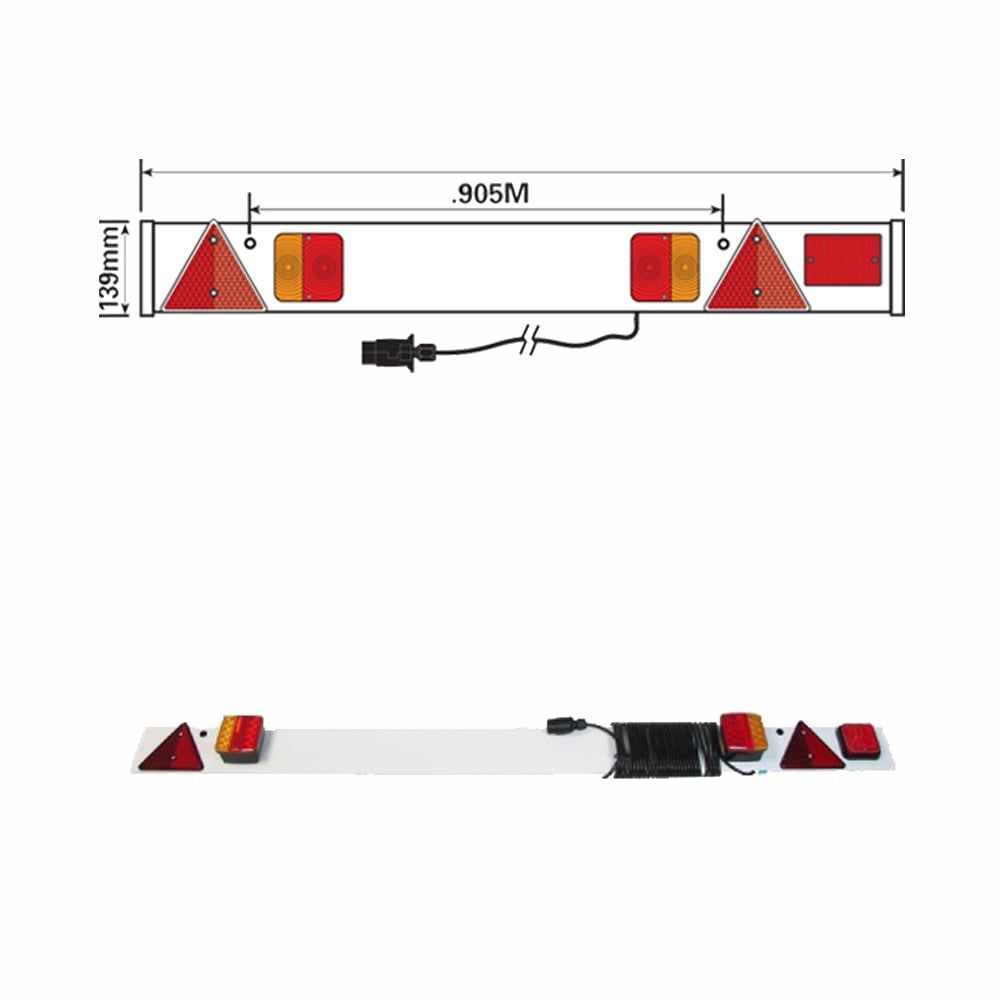 Maypole Lighting Board 1.83m Wide 10m Cable