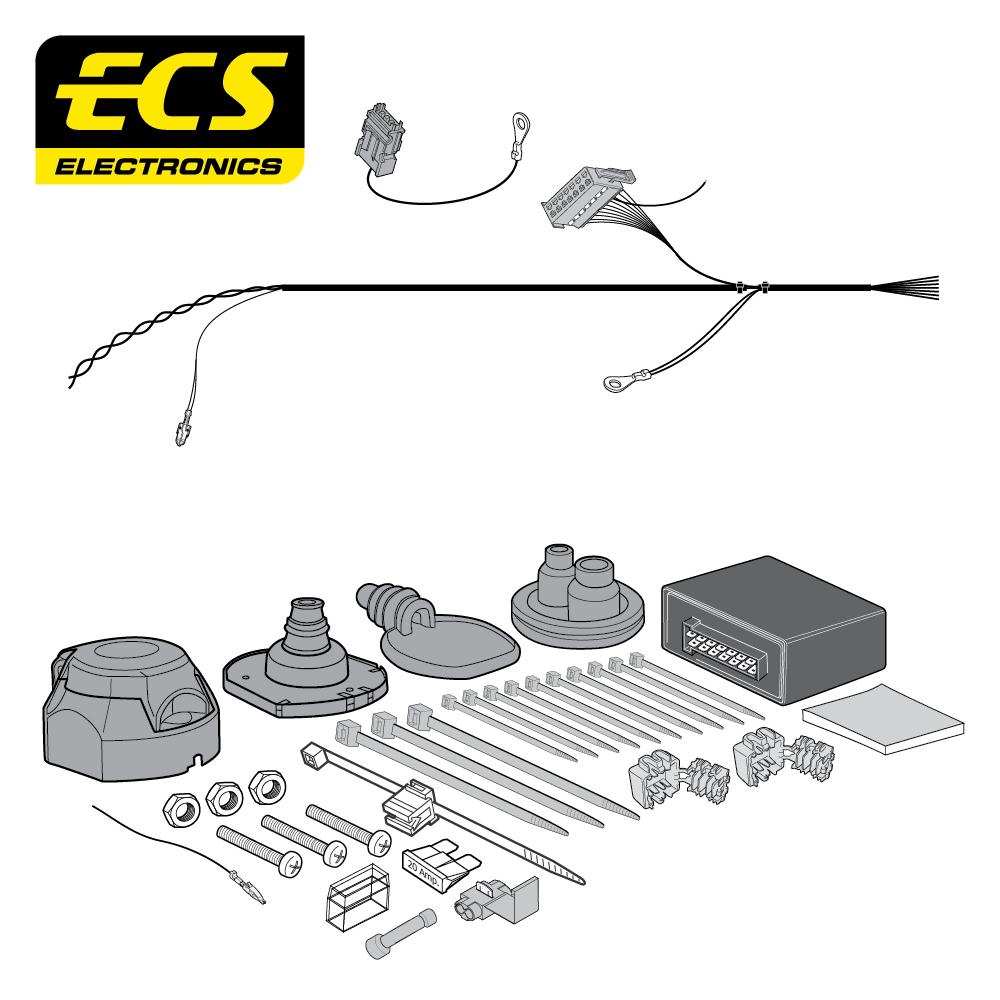 Towbar Wiring Kit MERCEDES CLA Shooting Brake 03/2015 - 08/2019 7 Pin MB077B1U