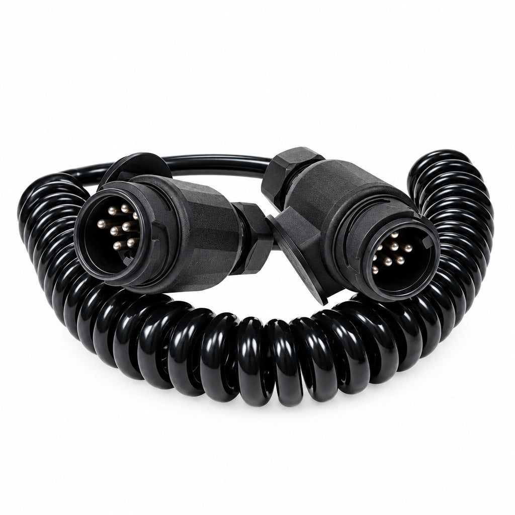 Maypole 8 Pin 2.5m 2×8 Pin Plugs & 8 Core Curly Connecting Lead MP5891