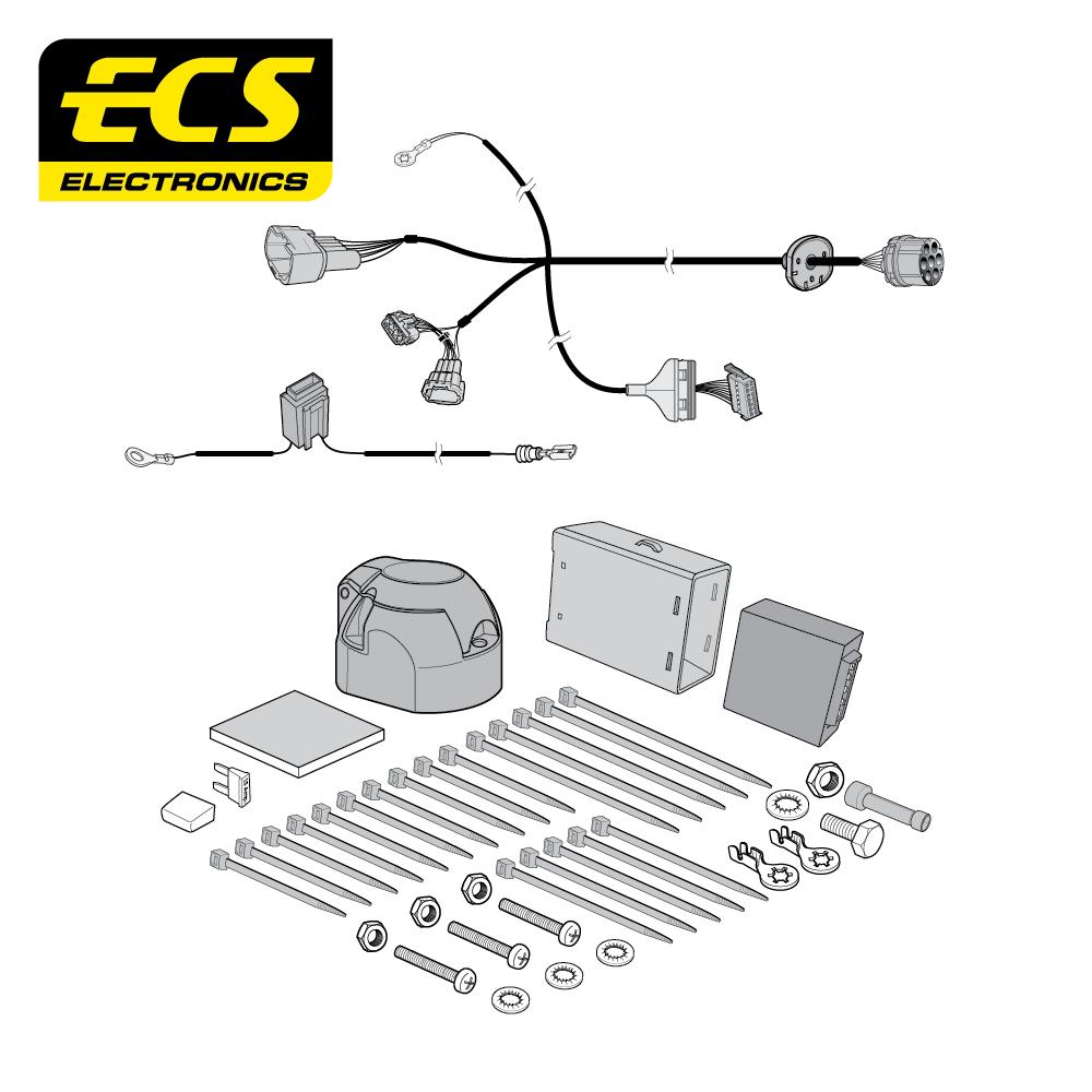 Towbar Wiring Kit MERCEDES X Class Pickup 11/2017 - 7 Pin NI16007MU