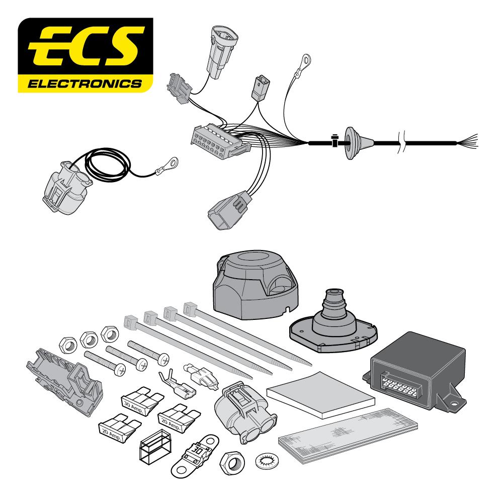 Towbar Wiring Kit PEUGEOT 407 Coupe 10/2005 - 12/2010 7 Pin PE059B1U