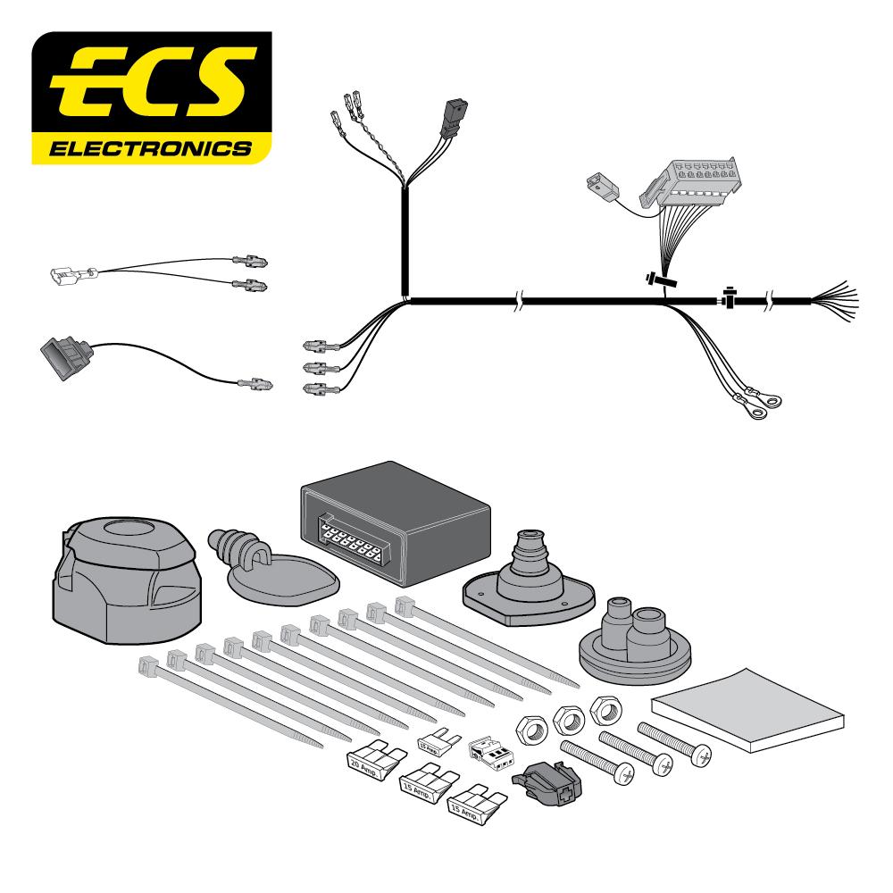 Towbar Wiring Kit VOLKSWAGEN Passat Estate & Saloon 03/2005 - 11/2014 13 Pin VW127D1U
