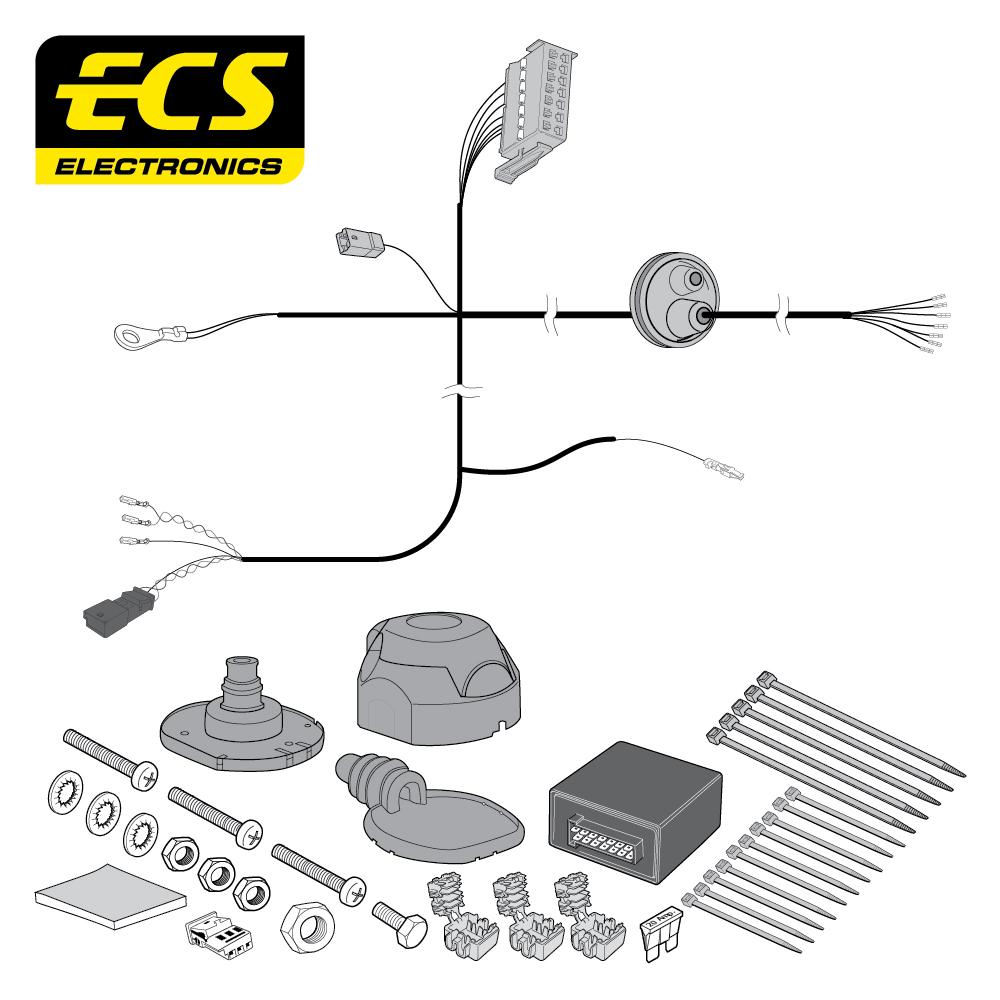 Towbar Wiring Kit SKODA Fabia 5 Door 11/2014 - 08/2021 7 Pin VW20407MU
