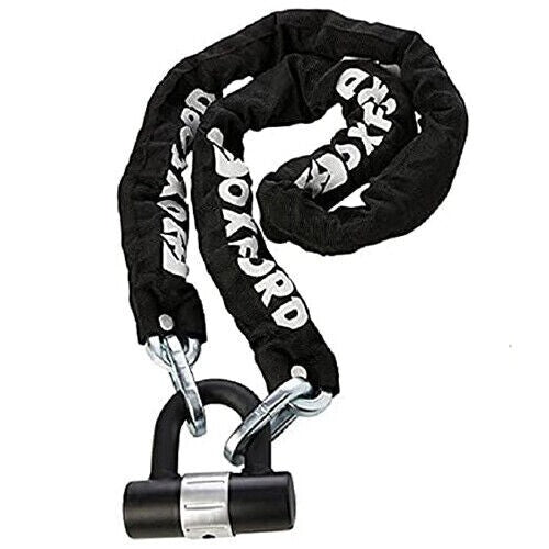 Oxford Sold Secure 9.5mm Silver Chain Lock OF159 1.5m Motorbike Security