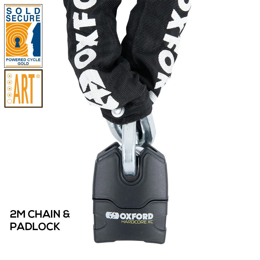 Oxford 12mm Hardcore Chain 2m Long Motorcycle Sold Secure Security LK172
