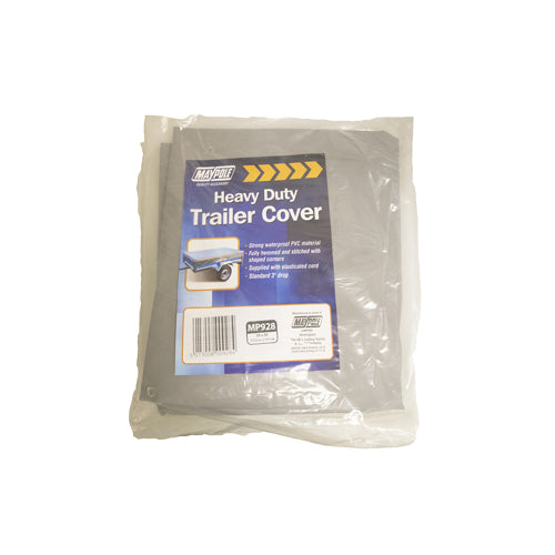 Trailer Cover 5x3 Grey (152x92cm) with Bungee Cord & Fixings - Waterproof