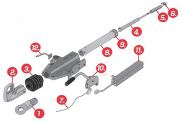 Indespension Coupling V674 2600kg with 40mm Eye