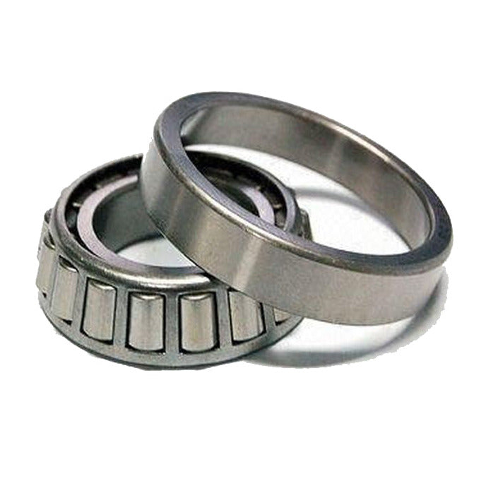 A set of Metric Taper Roller Bearings, consisting of inner and outer bearings with a visible inner cone and outer bearing cup race.