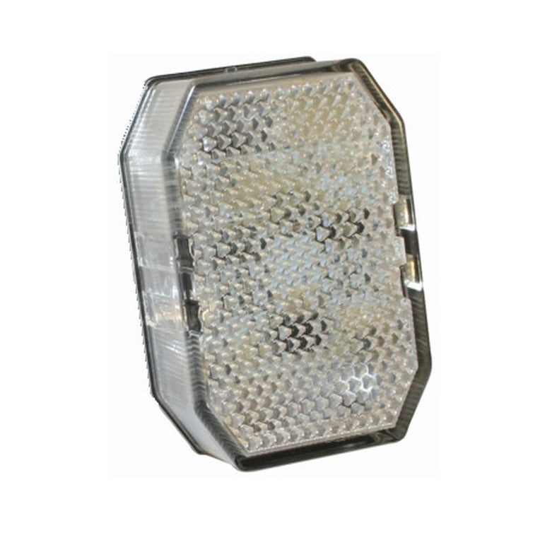 ASPOCK Flexipoint LED Side Marker Lamp with Reflector - White 0.5m Cable - Brian James Trailers