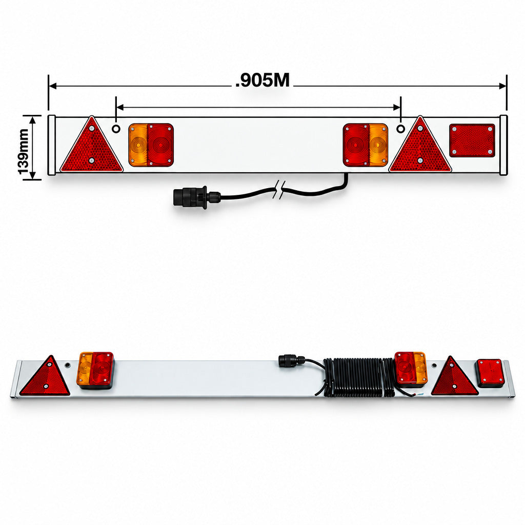 Maypole Lighting Board 1.83m Wide 10m Cable