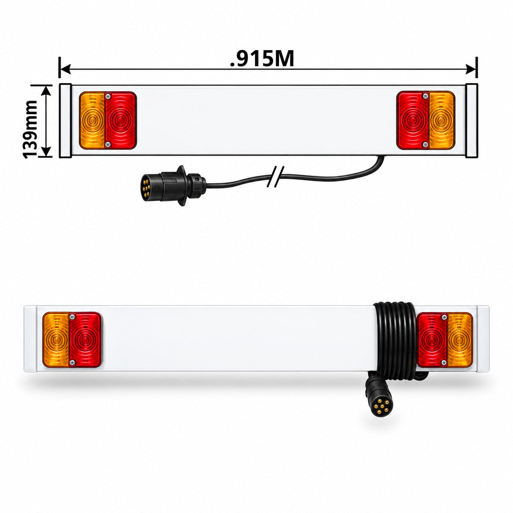 MAYPOLE Trailer LED Light Board 3ft Wide 4m Cable MP251PLED