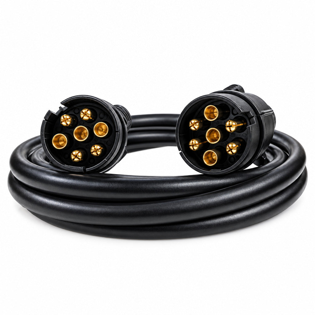Maypole 7 Pin 3m 2×7 Pin Plugs & 7 Core Trailer Connecting Lead MP5882