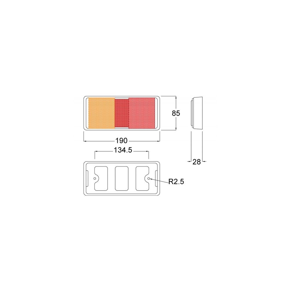 MAYPOLE Rectangle Combination Trailer Lamp 12/24V - Image 2